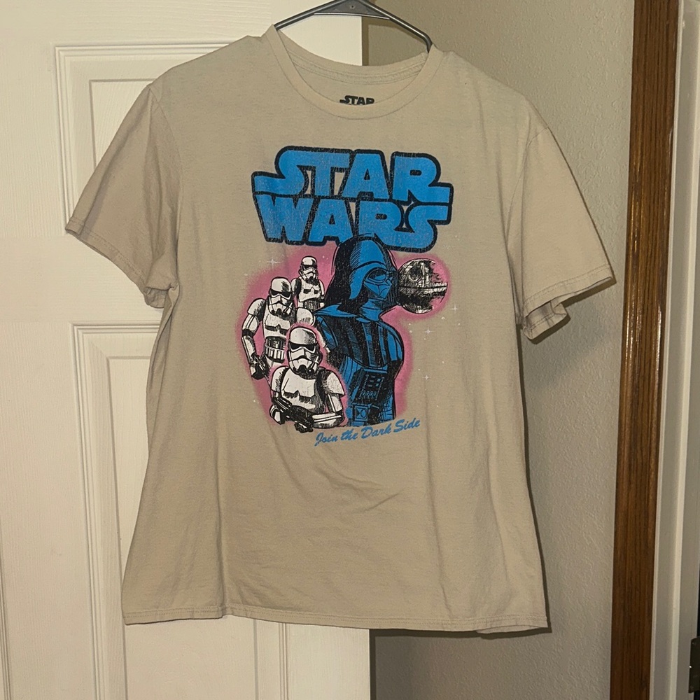 Star Wars Kids Beige and Blue Graphic Tee